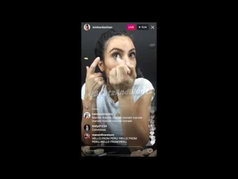 Kim Kardashian Makeup Tutorial on Instagram Live