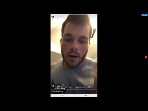 Big Brother 19 Mark IG Live talking about his Fitness Program Giveaway on Apr 17, 2018.