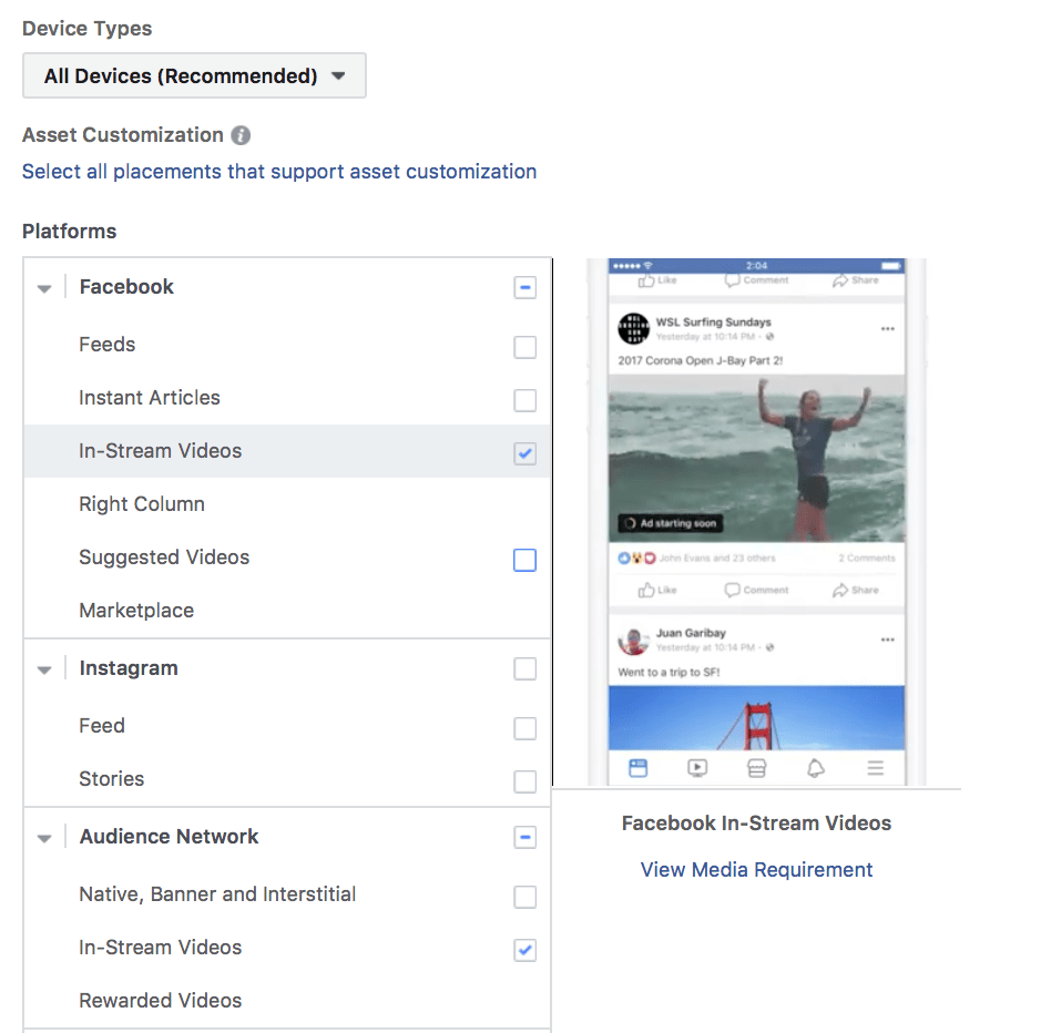 Facebook Live video ads 