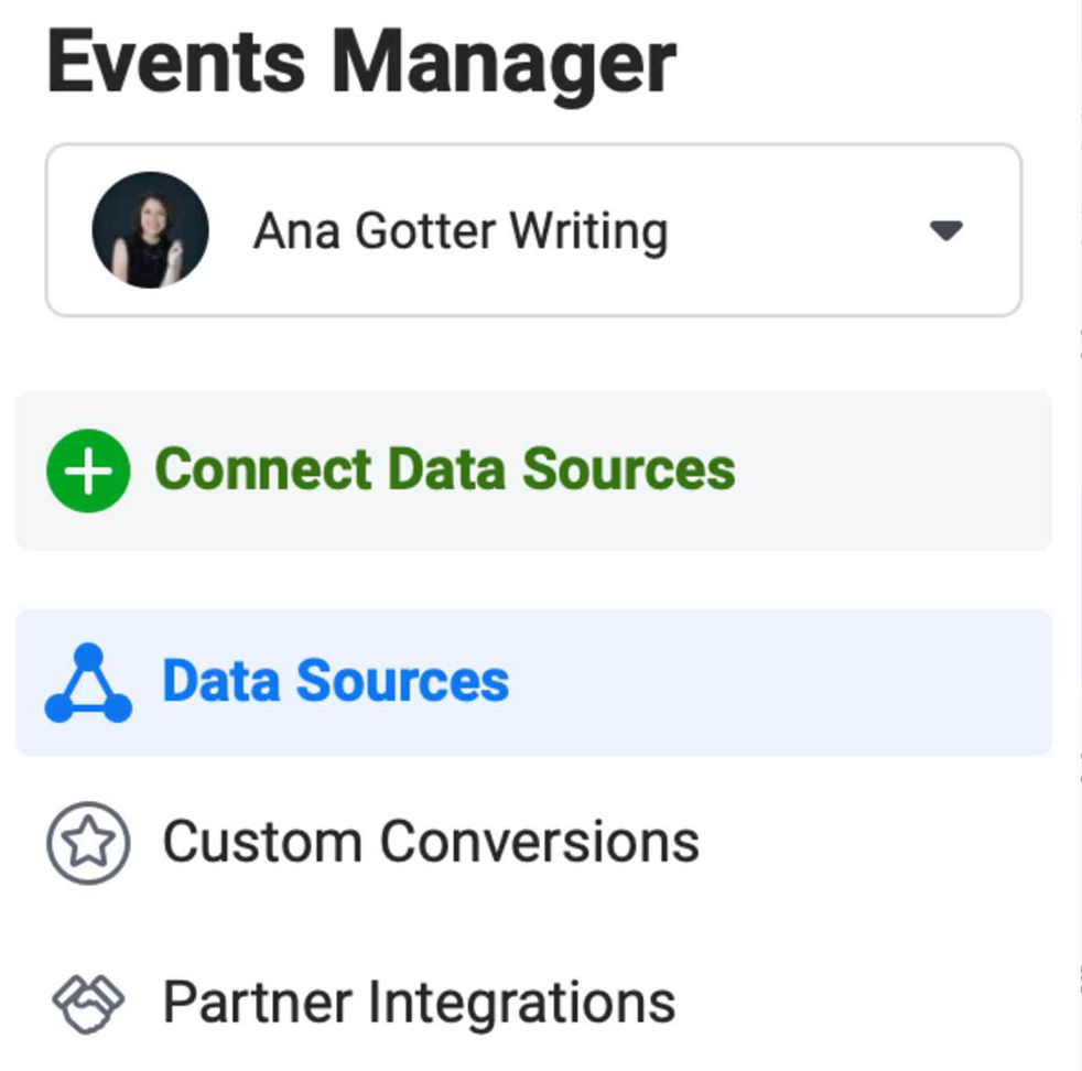 Image of the Facebook Events Manager 