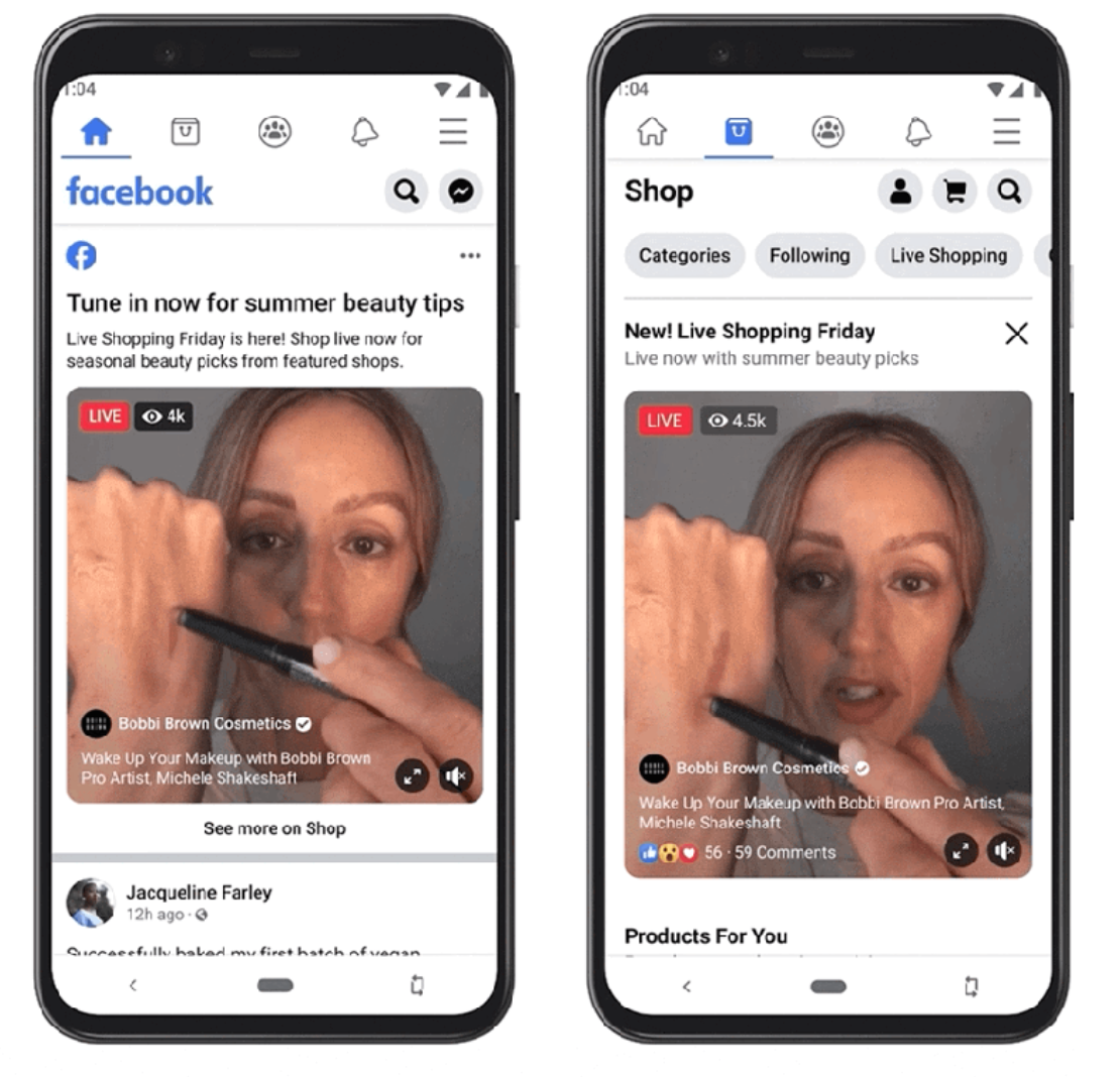 Facebook live shopping Fridays 