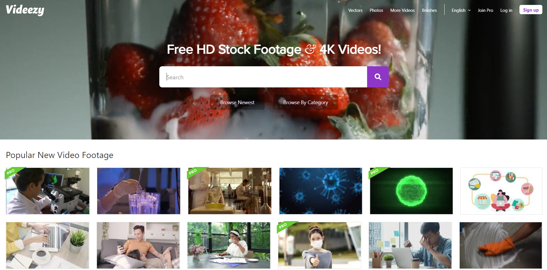 Stock video platform Videezy